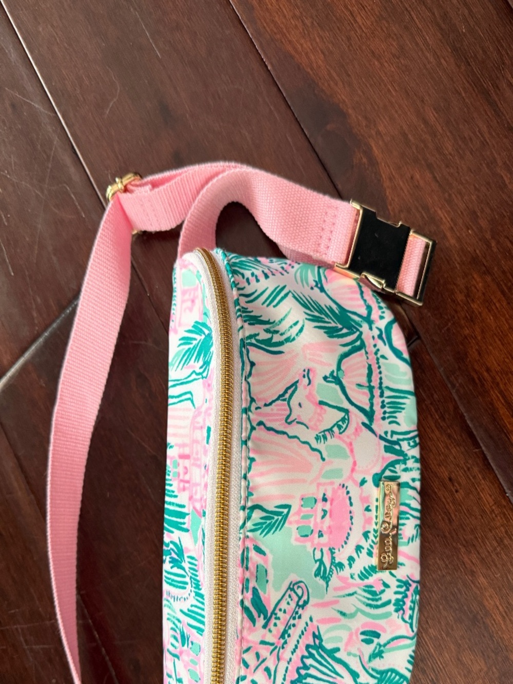 NWOT Lilly Pulitzer Fanny pack crossbody Pink Agate Green Colorful Camelflage